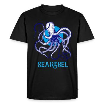 octopus octopus funny sea holiday schwi - Men's Premium Organic T-Shirt - black - Front - Nico (187cm)