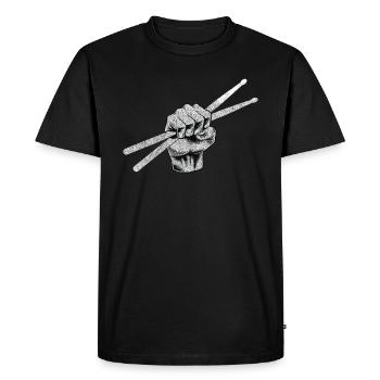 Cadeau de bande de batteur batterie batteur - T-shirt Premium bio Homme - noir - Devant - Nico (187cm)
