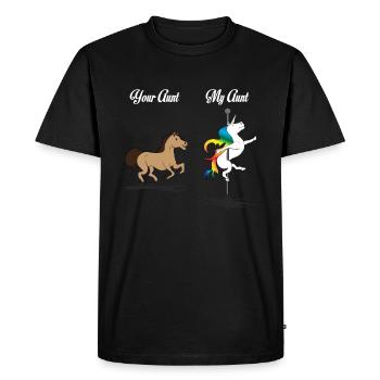 Votre tante mon cadeau de licorne tante cheval - T-shirt Premium bio Homme - noir - Devant - Nico (187cm)