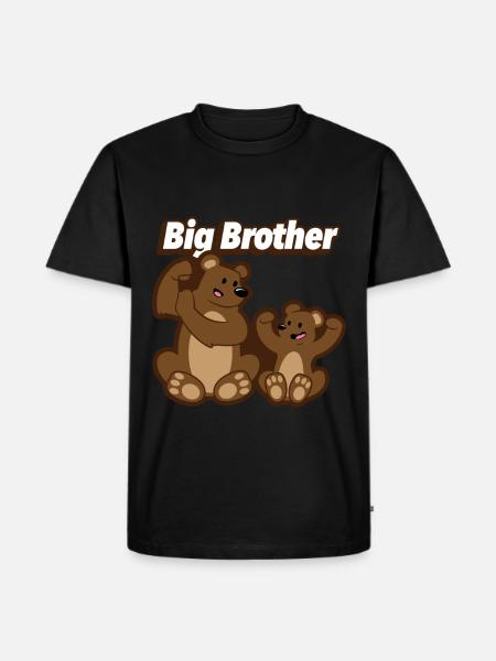 Björnbröder - storebror - Ekologisk premium-T-shirt herr - svart