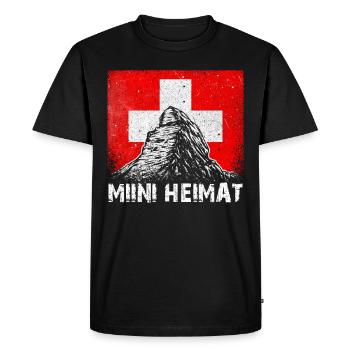 Suisse Cervin Zermatt Swiss Cross Gift - T-shirt Premium bio Homme - noir - Devant - Nico (187cm)