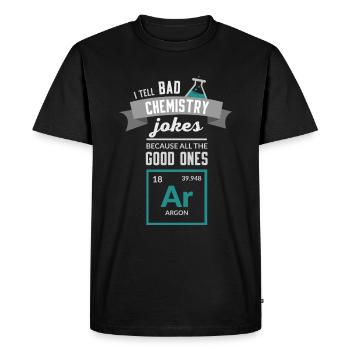 Chimie Chimiste Dire Blagues Cadeau Argon - T-shirt Premium bio Homme - noir - Devant - Nico (187cm)