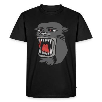 Cadeau d'artiste tatoueur tête de panthère noire - T-shirt Premium bio Homme - noir - Devant - Nico (187cm)