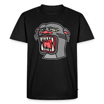 Cadeau d'artiste tatoueur tête de panthère noire - T-shirt Premium bio Homme - noir - Devant - Nico (187cm)