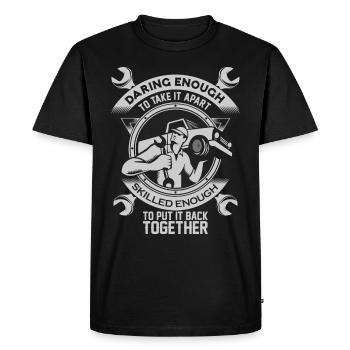 Mechanic Mechanic Mechatronic Gift - Men's Premium Organic T-Shirt - black - Front - Nico (187cm)