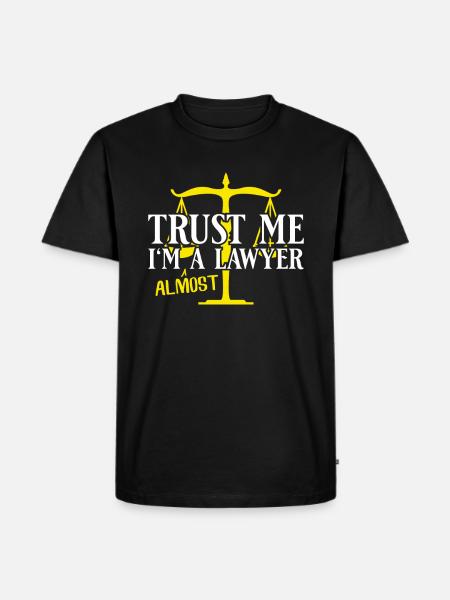 Law degree lawyer attorney lawyer gift - Men's Premium Organic T-Shirt - black
