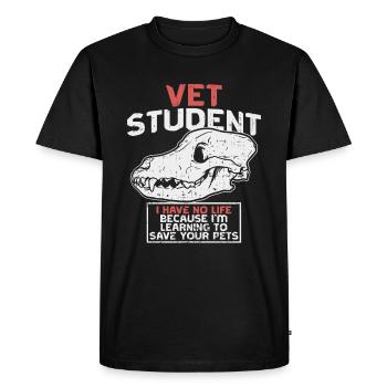 Veterinary Veterinarian Student Study Gift - Men's Premium Organic T-Shirt - black - Front - Nico (187cm)