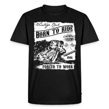 Motorcycle Motorcycle Biker Motorcyclist Gift - Men's Premium Organic T-Shirt - black - Front - Nico (187cm)