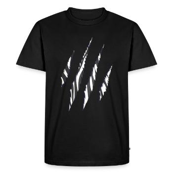 Zèbres motifs griffes motif - T-shirt Premium bio Homme - noir - Devant - Nico (187cm)