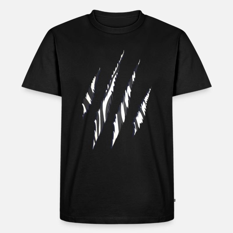 Zebra Zebra Pattern Claw Pattern - Men's Premium Organic T-Shirt - black