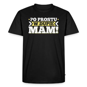 En langue polonaise, Polonais Polska polonais - T-shirt Premium bio Homme - noir - Devant - Nico (187cm)