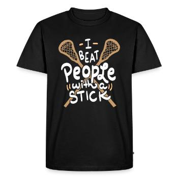 Lacrosse Lacross Lacrosse Gift Player - T-shirt Premium bio Homme - noir - Devant - Nico (187cm)