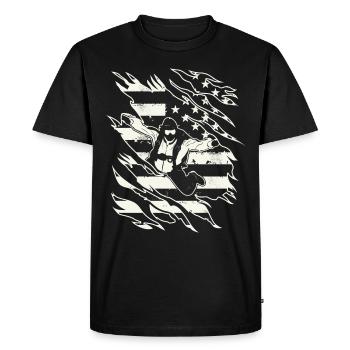 Parachutisme parachutisme parachutiste parachutisme - T-shirt Premium bio Homme - noir - Devant - Nico (187cm)