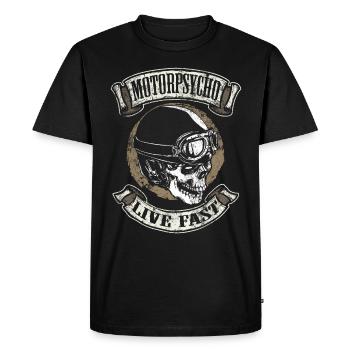 Motard motard motard motard - T-shirt Premium bio Homme - noir - Devant - Nico (187cm)