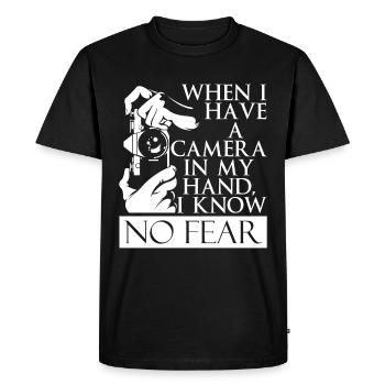 Photographer take photos photo shoot camera - Men's Premium Organic T-Shirt - black - Front - Nico (187cm)