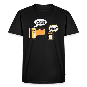 Photographer taking pictures camera movie SD card - Men's Premium Organic T-Shirt - black - Front - Nico (187cm)