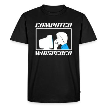 Programmer Computer Scientist Computer Whisperer - Men's Premium Organic T-Shirt - black - Front - Nico (187cm)