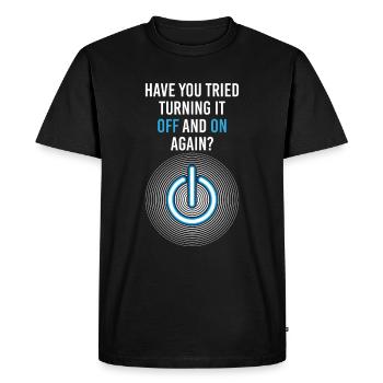 Programmeur-programmeur Informaticien Nerd Geek Support - T-shirt Premium bio Homme - noir - Devant - Nico (187cm)