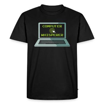Programmer Computer Scientist Computer Whisperer - Men's Premium Organic T-Shirt - black - Front - Nico (187cm)
