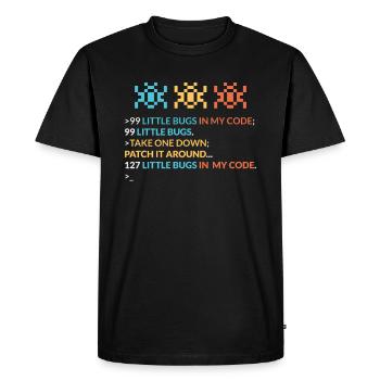 Programmeur-programmeur informaticien Nerd Geek - T-shirt Premium bio Homme - noir - Devant - Nico (187cm)