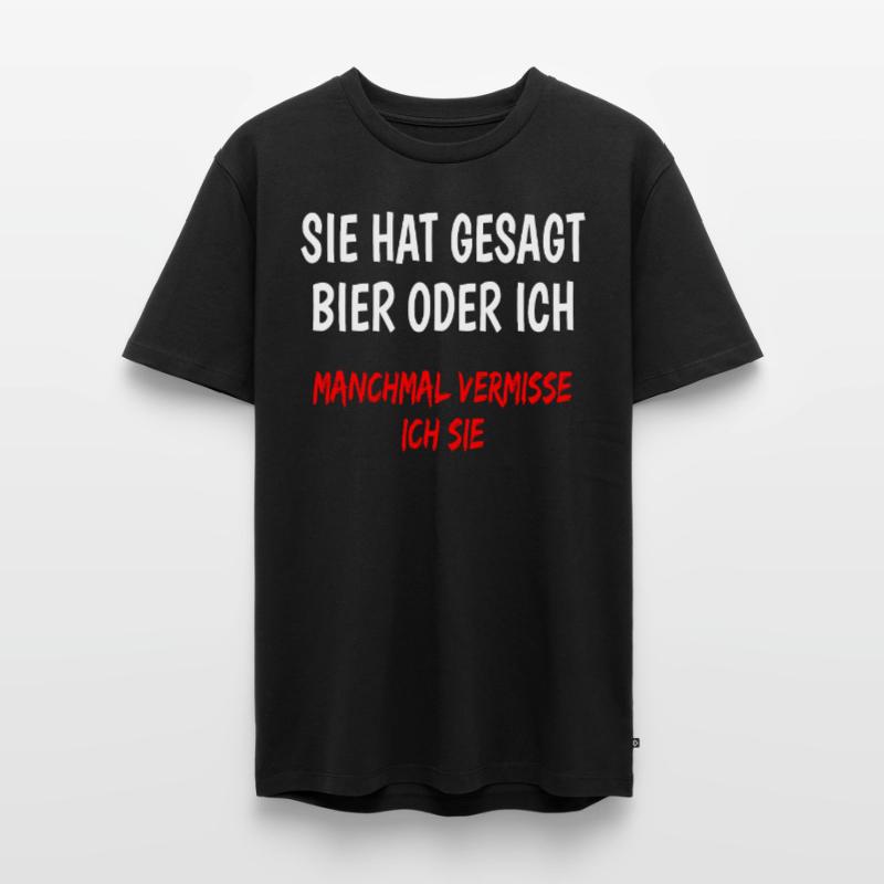 Sie hat gesagt Bier oder ich lustiger Bier spruch Männer Premium Bio T-Shirt