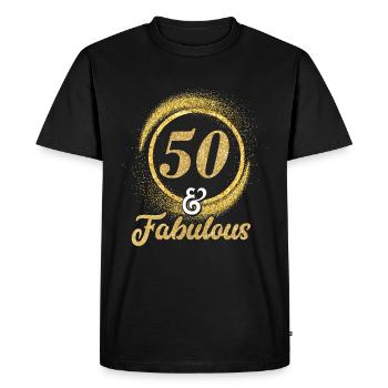 50ème anniversaire 50 ans fabuleux joyeux anniversaire - T-shirt Premium bio Homme - noir - Devant - Nico (187cm)