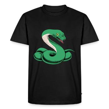 Snake Green Mamba Reptiles Terrarium - Men's Premium Organic T-Shirt - black - Front - Nico (187cm)