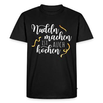 Making pasta is also cooking pasta spaghetti fan - Men's Premium Organic T-Shirt - black - Front - Nico (187cm)