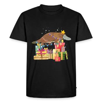 Ornithorynque Australie Noël Noël laid - T-shirt Premium bio Homme - noir - Devant - Nico (187cm)