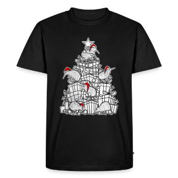 Nouvelle-Zélande Kiwi Santa Christmas Gift - T-shirt Premium bio Homme - noir - Devant - Nico (187cm)