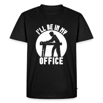 Carpenter - I'm in my office. - Men's Premium Organic T-Shirt - black - Front - Nico (187cm)