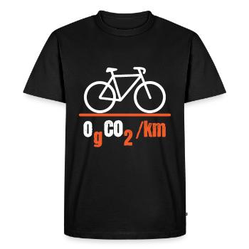 Protection de l'environnement du vélo - T-shirt Premium bio Homme - noir - Devant - Nico (187cm)