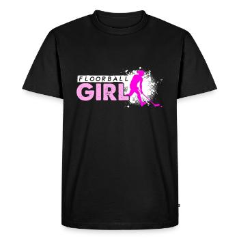 Cadeau de floorball fille floorball - T-shirt Premium bio Homme - noir - Devant - Nico (187cm)