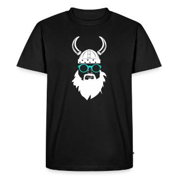 Nerd viking - T-shirt Premium bio Homme - noir - Devant - Nico (187cm)