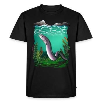 Aal fischen angeln Fischer Angler Sportfischer - Männer Premium Bio T-Shirt - Schwarz - Vorne - Nico (187cm)