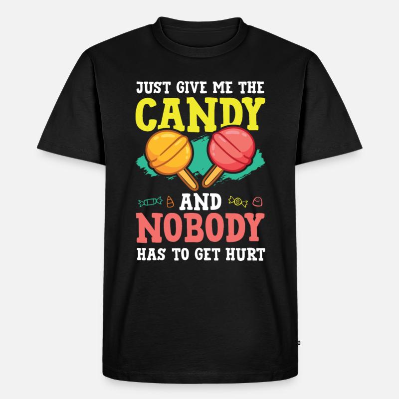 Candy saying Candy - Men's Premium Organic T-Shirt - black
