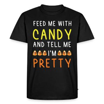 Candy candy saying - Men's Premium Organic T-Shirt - black - Front - Nico (187cm)