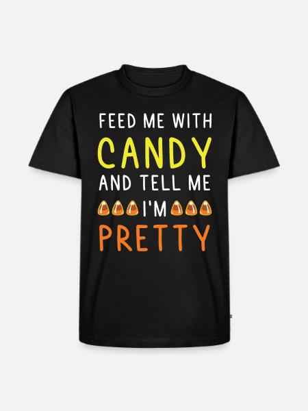 Candy candy saying - Men's Premium Organic T-Shirt - black