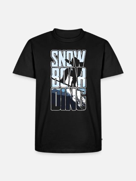Snowboarding Snow Winter saying - Men's Premium Organic T-Shirt - black