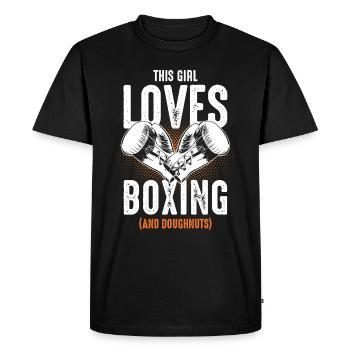 Boxeurs d'amour - T-shirt Premium bio Homme - noir - Devant - Nico (187cm)