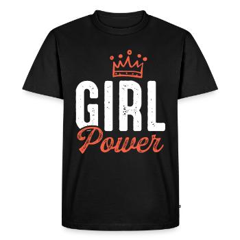 Girl power Girl power - T-shirt Premium bio Homme - noir - Devant - Nico (187cm)