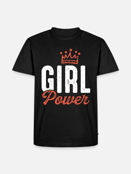 Mädchenpower Frauenpower - Männer Premium Bio T-Shirt - Schwarz