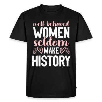 Féminisme disant - T-shirt Premium bio Homme - noir - Devant - Nico (187cm)