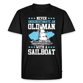 voile vieil homme - T-shirt Premium bio Homme - noir - Devant - Nico (187cm)