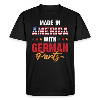 Drapeau allemagne états-unis amérique - T-shirt Premium bio Homme - noir - Devant - Nico (187cm)