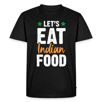 India Eat Indian Food - Men's Premium Organic T-Shirt - black - Front - Nico (187cm)