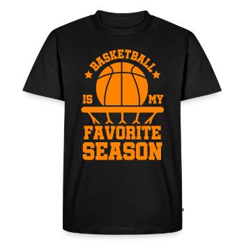 Basketball season - Men's Premium Organic T-Shirt - black - Front - Nico (187cm)