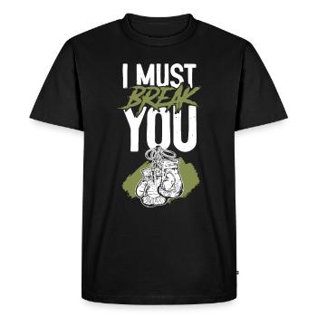 Match de boxe victoire - T-shirt Premium bio Homme - noir - Devant - Nico (187cm)