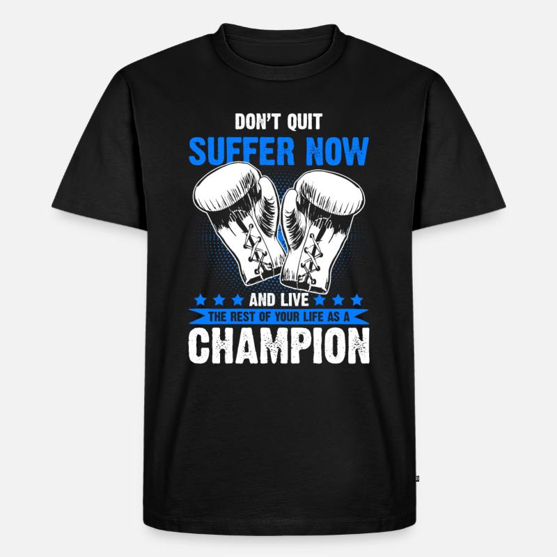 Boxer sieger - Männer Premium Bio T-Shirt - Schwarz