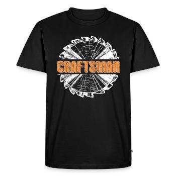 Scie circulaire artisanale - T-shirt Premium bio Homme - noir - Devant - Nico (187cm)